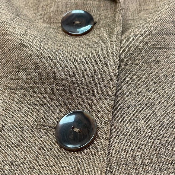 Vintage‎ Le Suit Women's Size 14W Brown Textured 2-Button Blazer - Picture 10 of 16